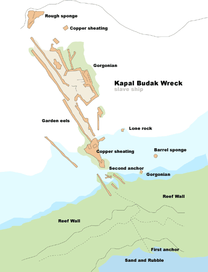 bali menjangan diving map