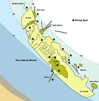 bali tulamben diving map